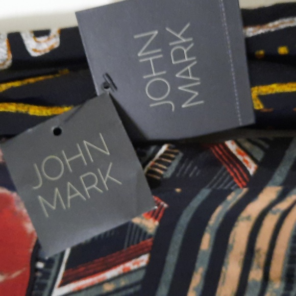 NWT JOHN MARK PARIS MULTICOLOR/MULTI-PATTERN TUNIC SZ S - Picture 8 of 16